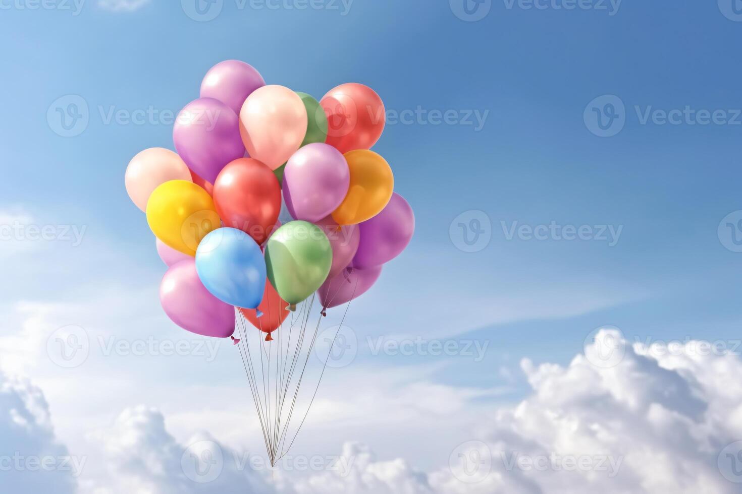 Regenbogen Ballon auf Himmel Hintergrund. Konzept von LGBTI. Kopieren Raum gemacht mit generativ ai foto