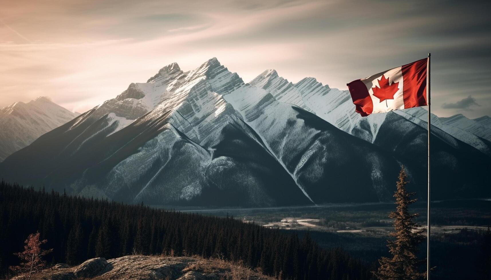 majestätisch Berg Angebot spiegelt still Sonnenuntergang Schönheit generiert durch ai foto