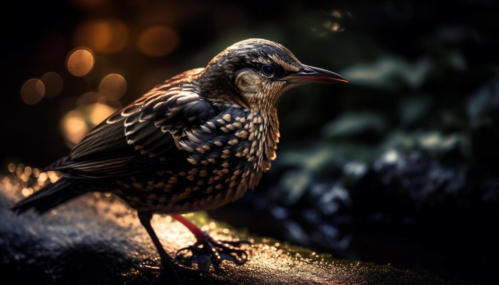 klein Falke sich niederlassen auf Winter Zweig, schön Gefieder generiert durch ai foto