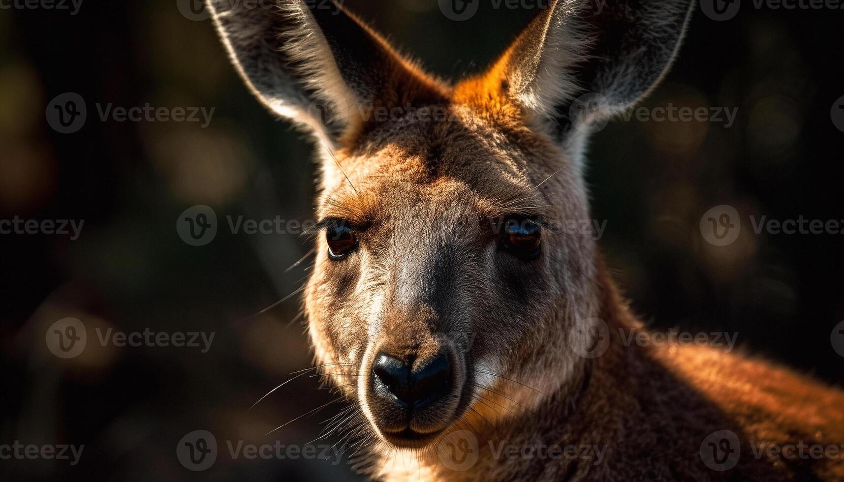 flauschige Hase Ohr im schließen oben Porträt generiert durch ai foto