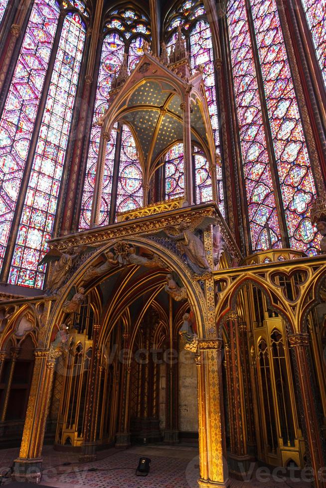 Saint Chapelle Interieur, Paris, Frankreich foto