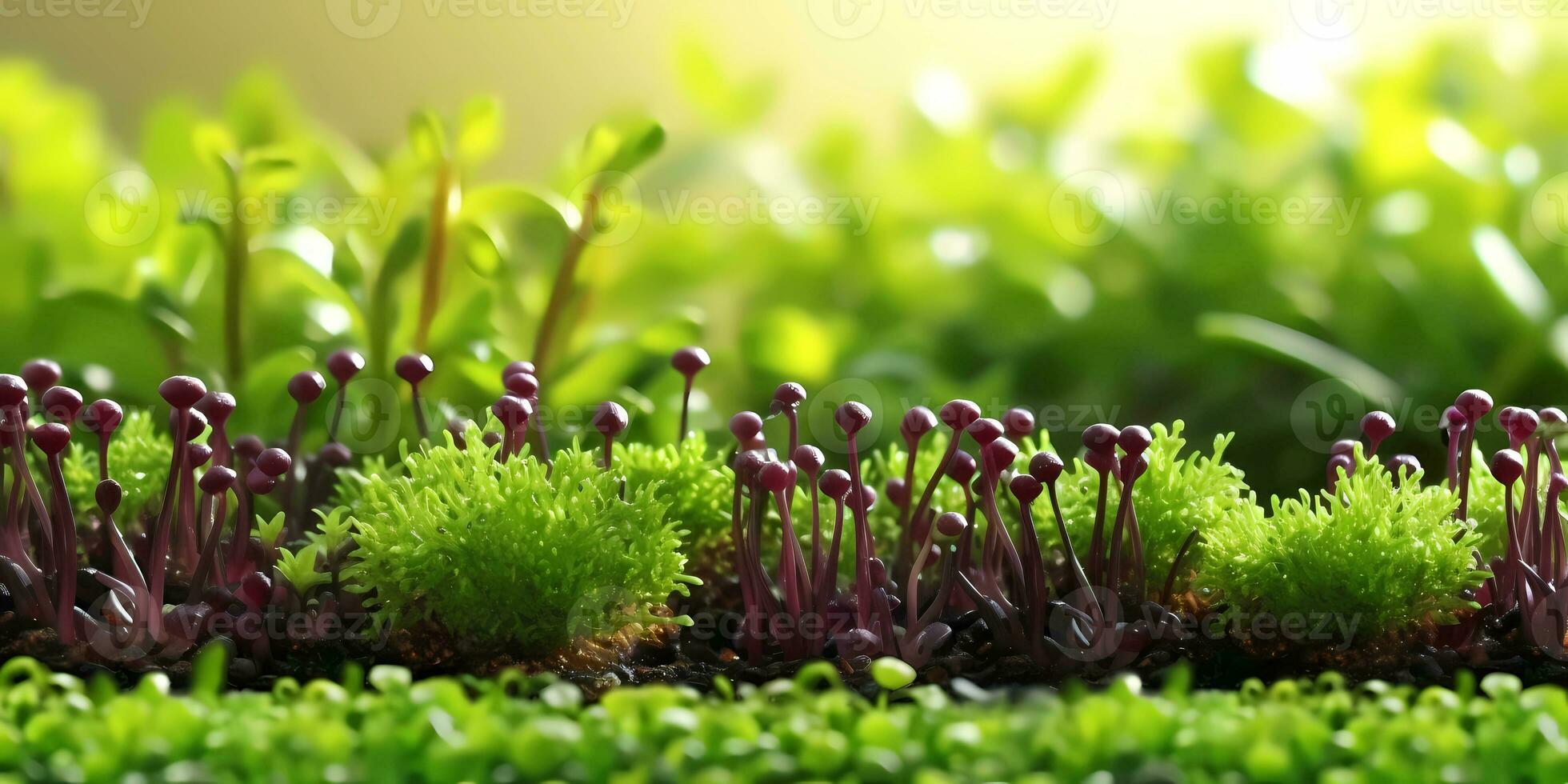 Microgreens Pflanze von gesund Lebensstil Pflanze Knospen, ai generiert foto