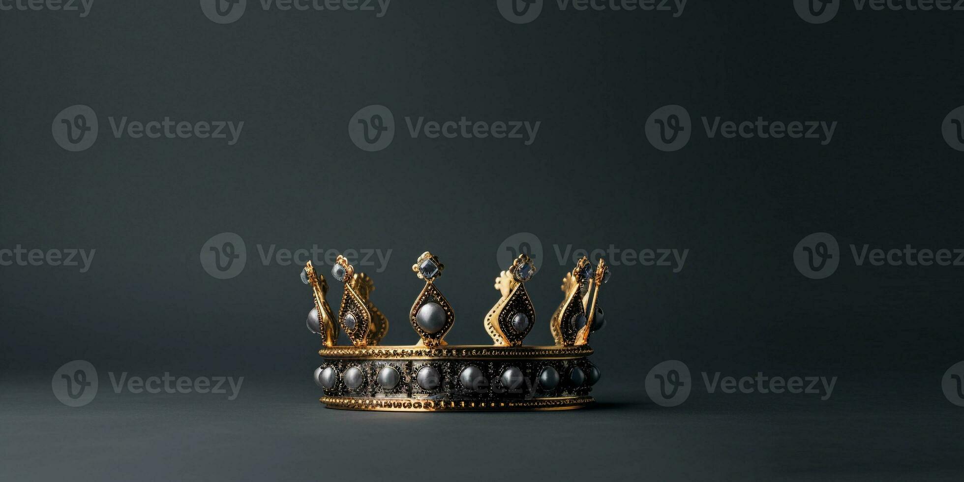 königlich Kronen zum Könige und Fürsten verkrustet mit Diamanten, generativ ai foto