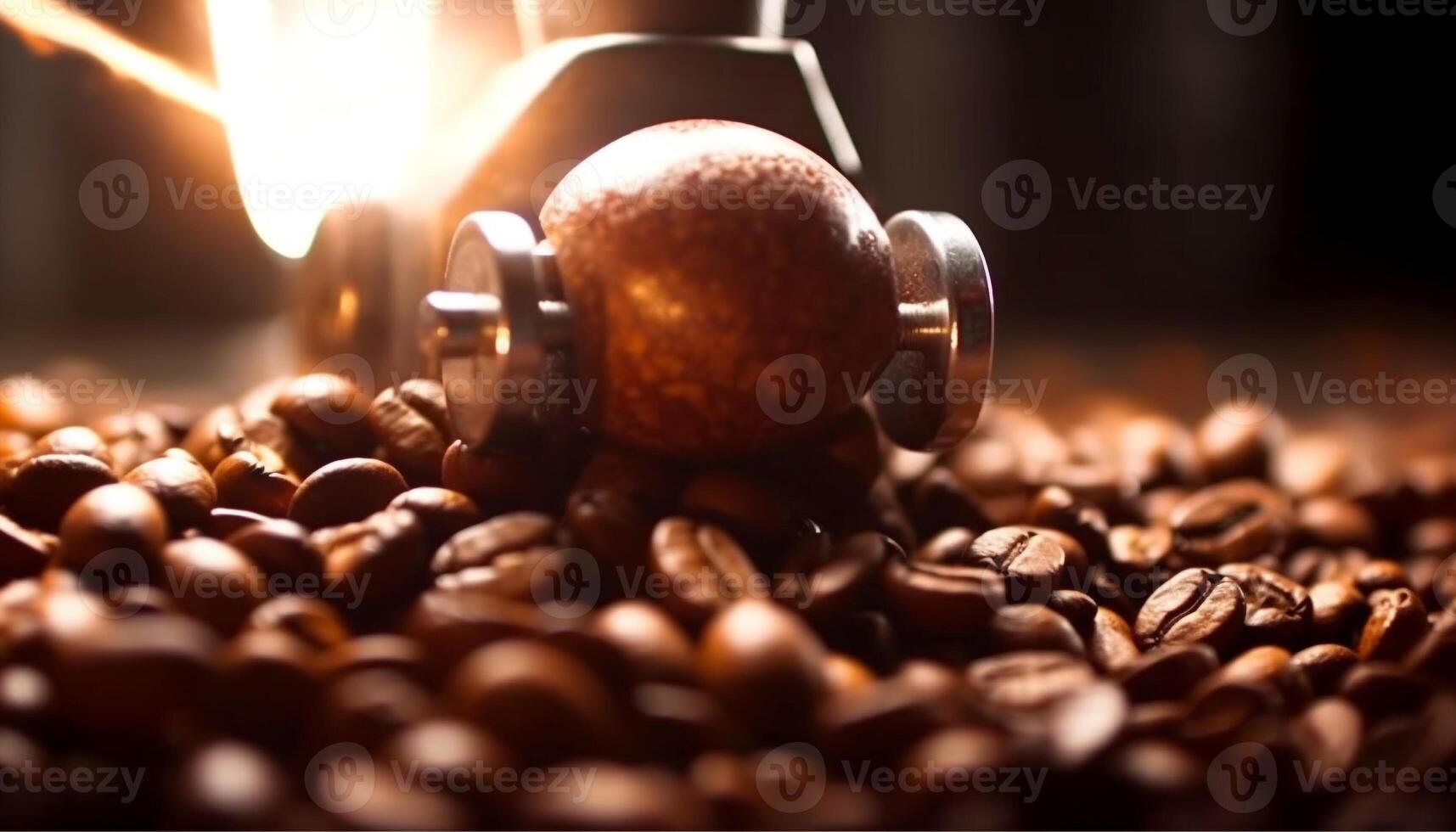 frisch geröstet Kaffee Bohne im ein duftend Cappuccino Becher generiert durch ai foto