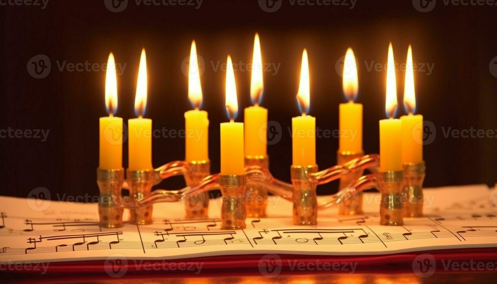 Kerze Flamme Verbrennung hell, leuchten heilig Sakrament im Hintergrund generiert durch ai foto