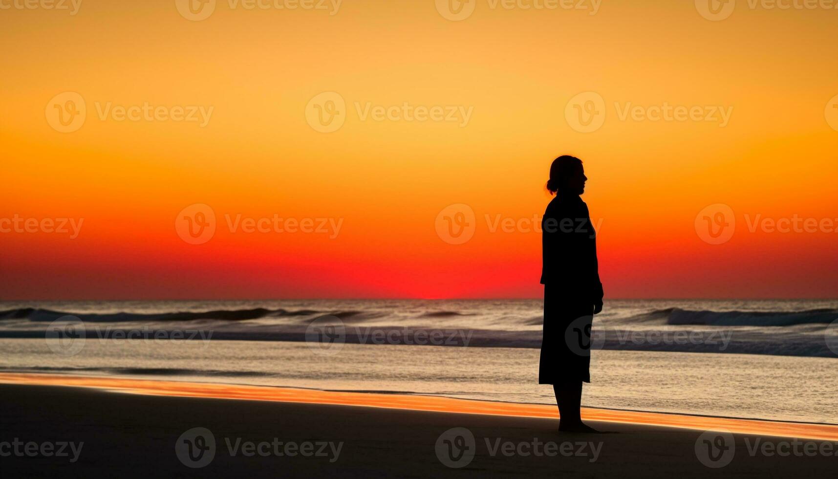 jung Erwachsene Gehen auf Küste, ausüben zum gesund Lebensstil generiert durch ai foto