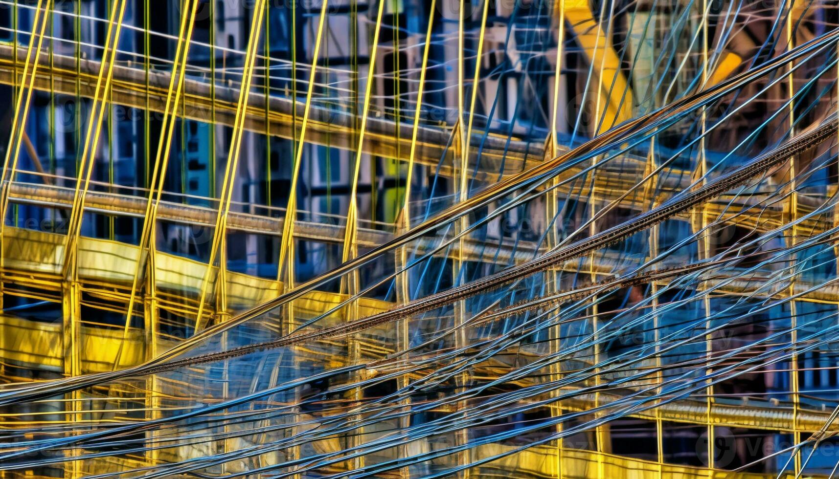 modern Stahl Wolkenkratzer spiegelt Blau Stadtbild im Konstruktion Industrie Wachstum generiert durch ai foto