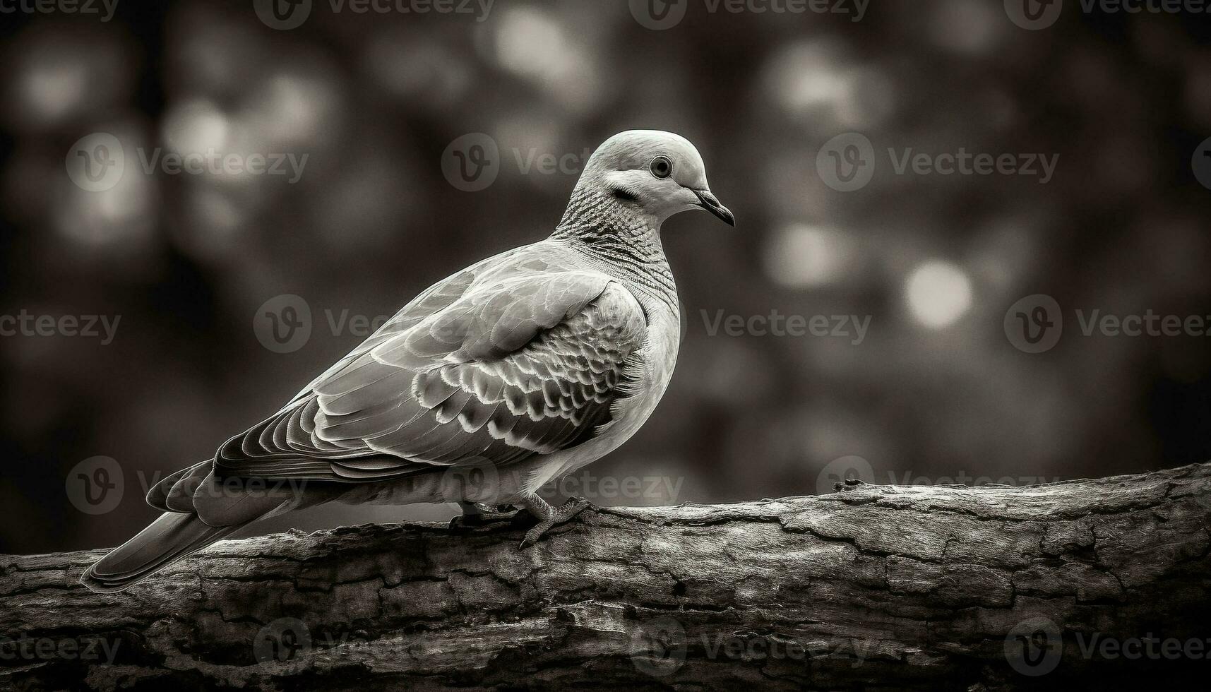 einer Vogel, sich niederlassen auf Zweig, suchen beim Kamera, Ruhe generiert durch ai foto