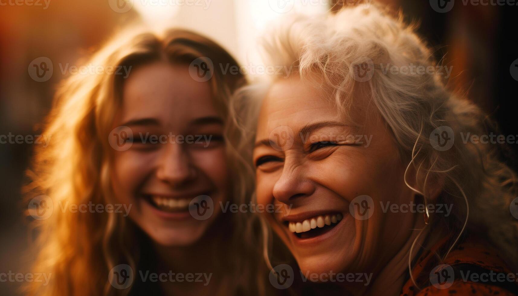 zwei jung Frauen umarmen, genießen Sommer- Ferien generiert durch ai foto