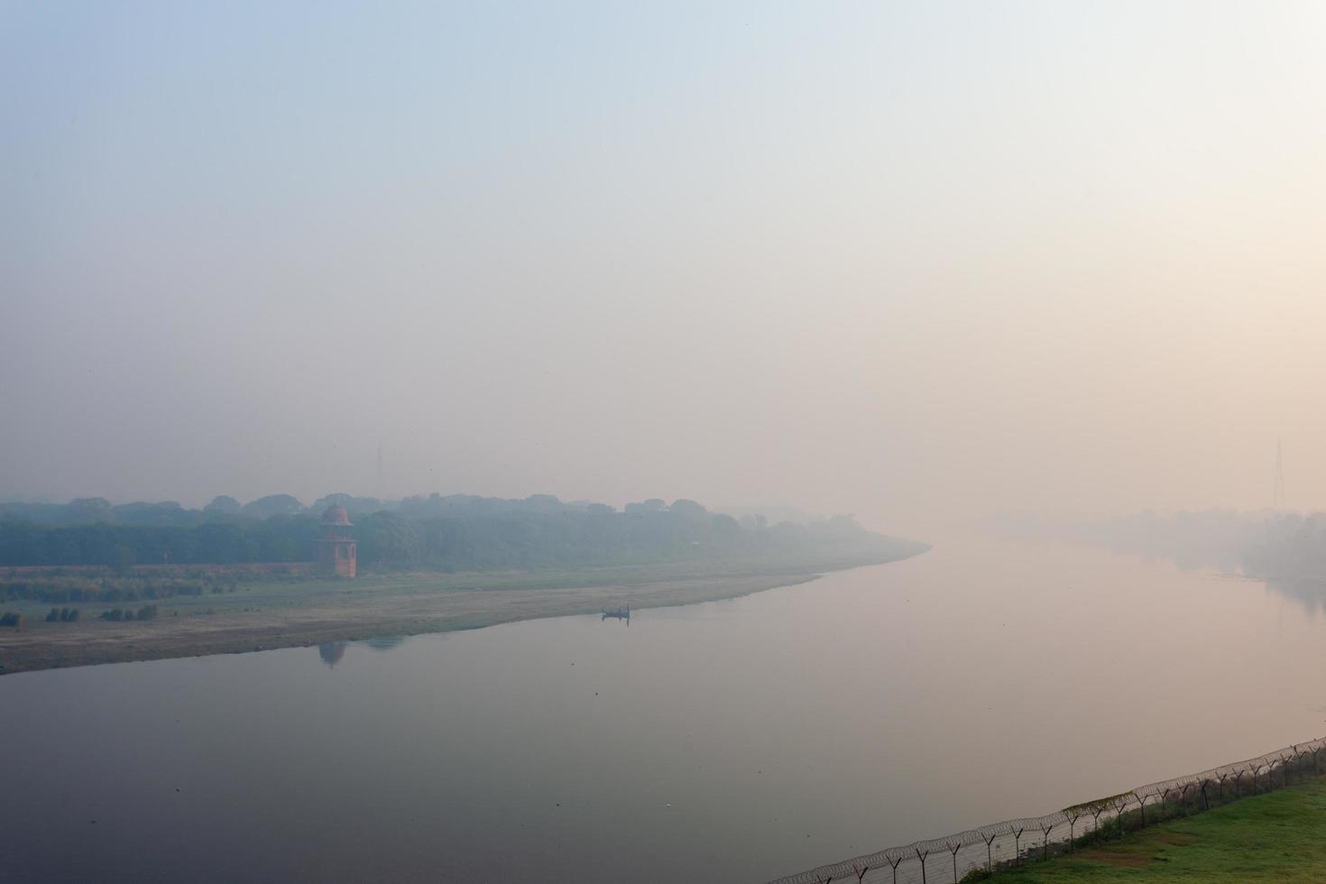 Yamuna Fluss aus Taj Mahal Agra Uttar Pradesh Indien foto