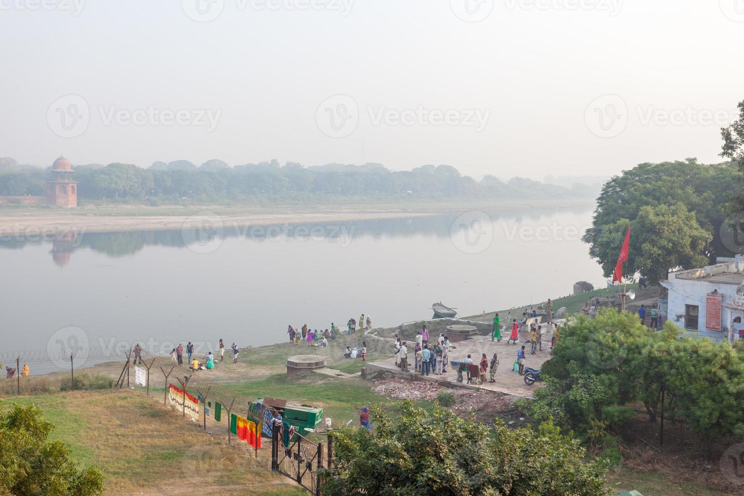 Yamuna Fluss aus Taj Mahal Agra Uttar Pradesh Indien foto