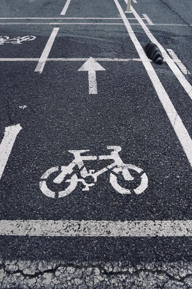 Fahrradverkehrssignal auf der Straße foto