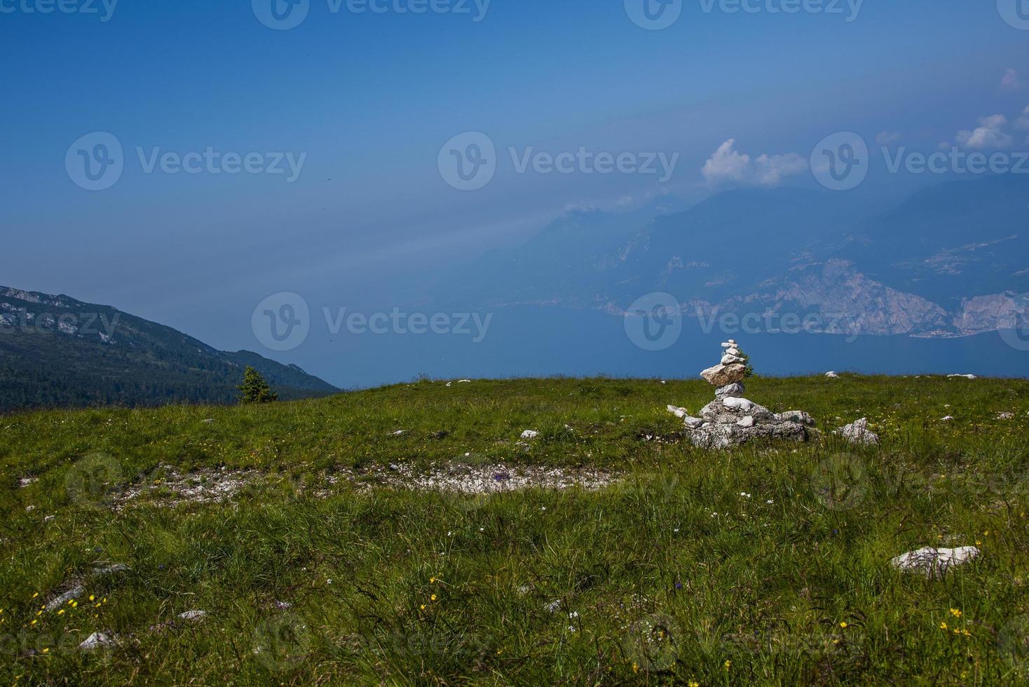 Felsen im Gras foto