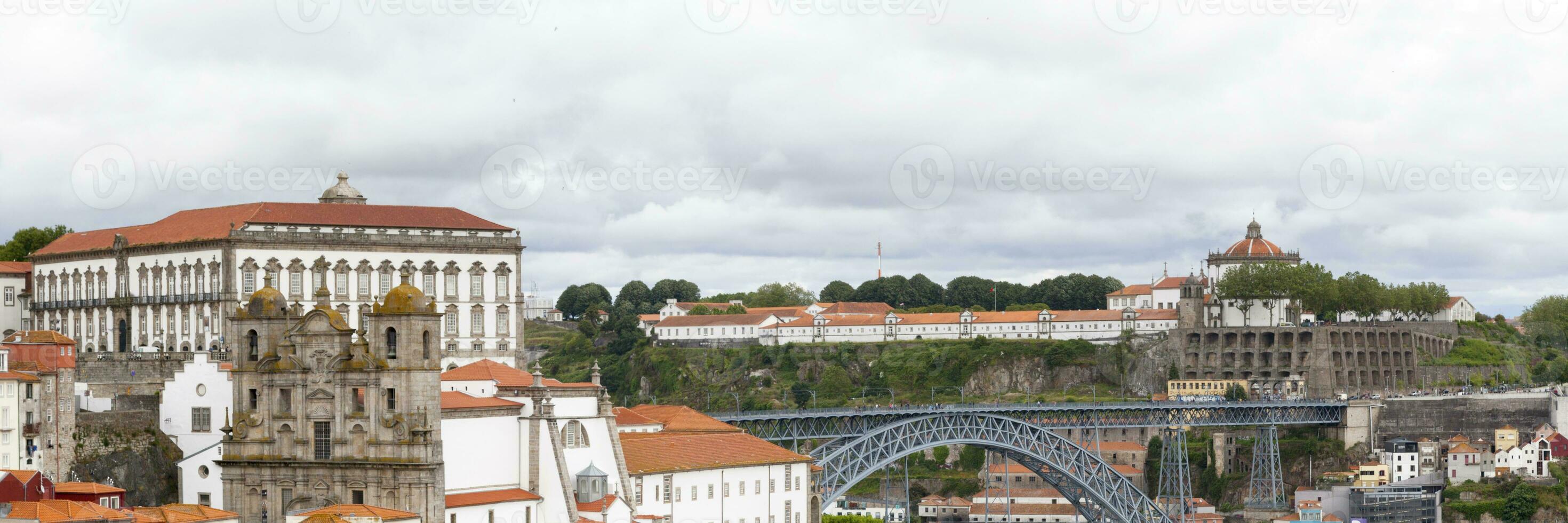 Panorama- Aussicht von porto und vila Nova de Gaia foto