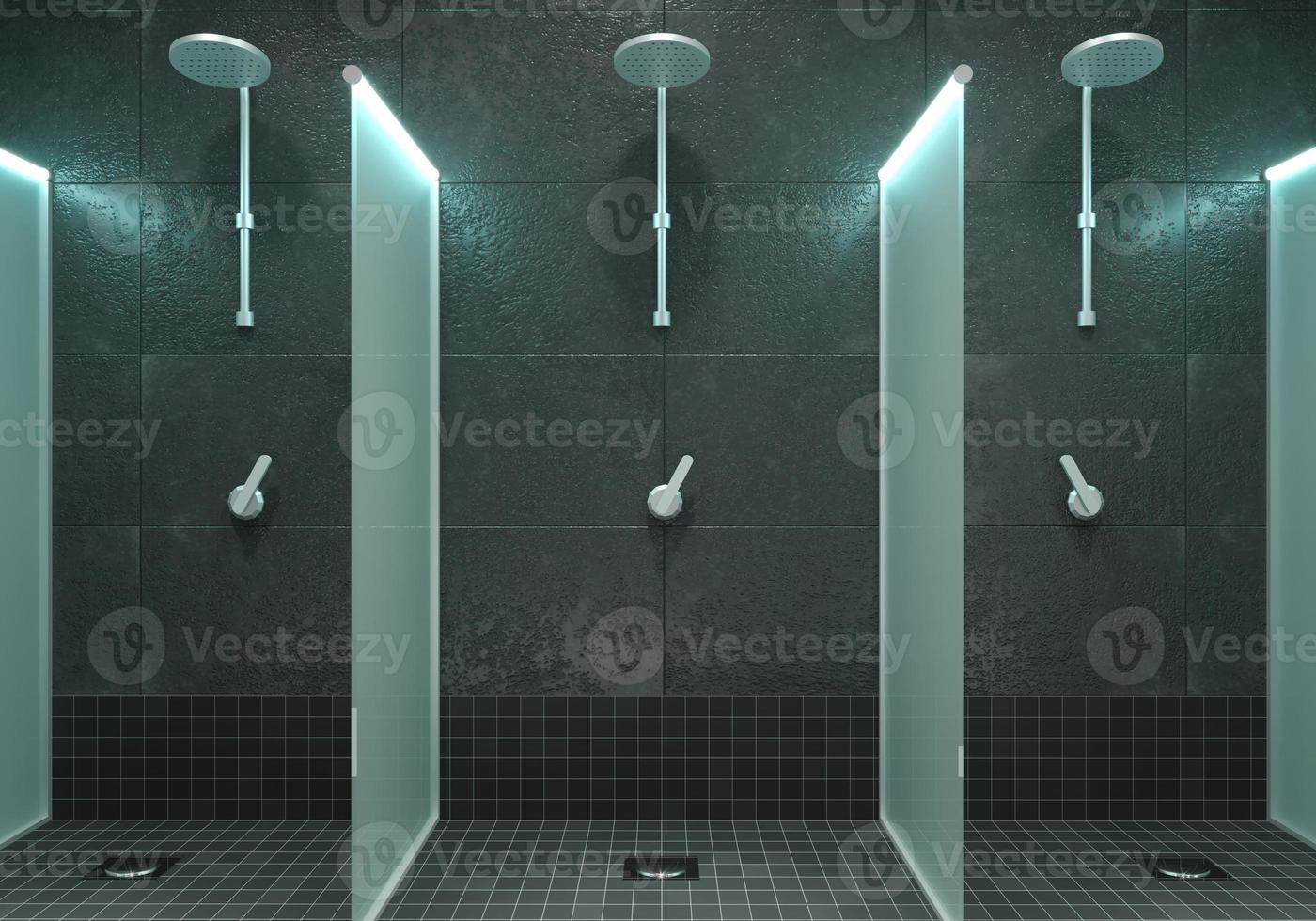 modernes Duschbad aus dunklem Glas foto