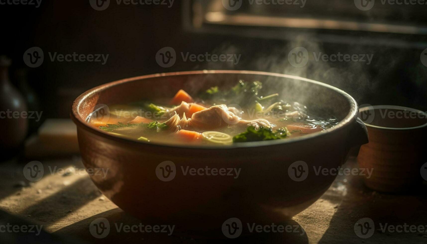 gesund hausgemacht Eintopf, gekocht mit frisch Gemüse generiert durch ai foto