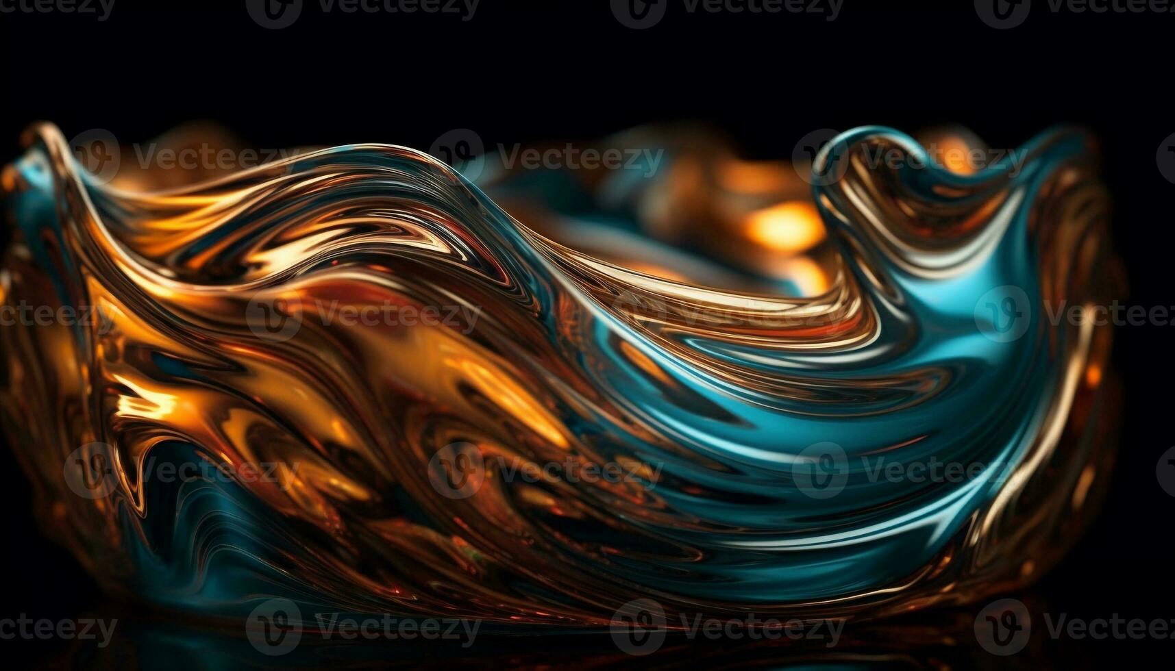 beschwingt Farben fließen im futuristisch Welle Muster generiert durch ai foto