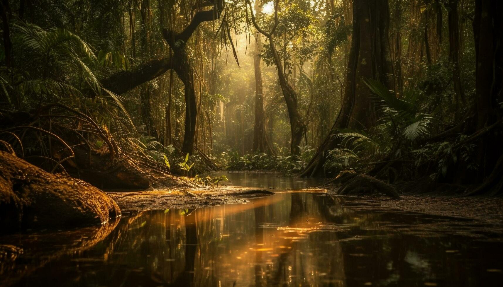 still Szene von ein tropisch Regenwald generiert durch ai foto