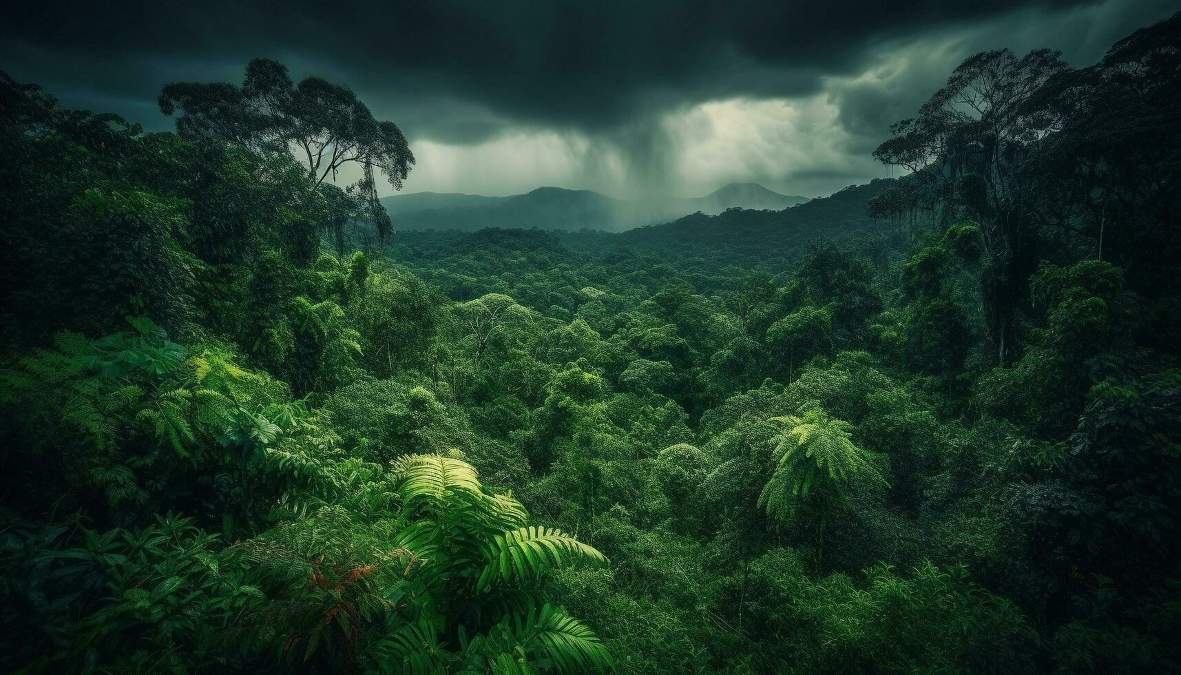 tropisch Regenwald Abenteuer Grün Geheimnis im Natur generiert durch ai foto