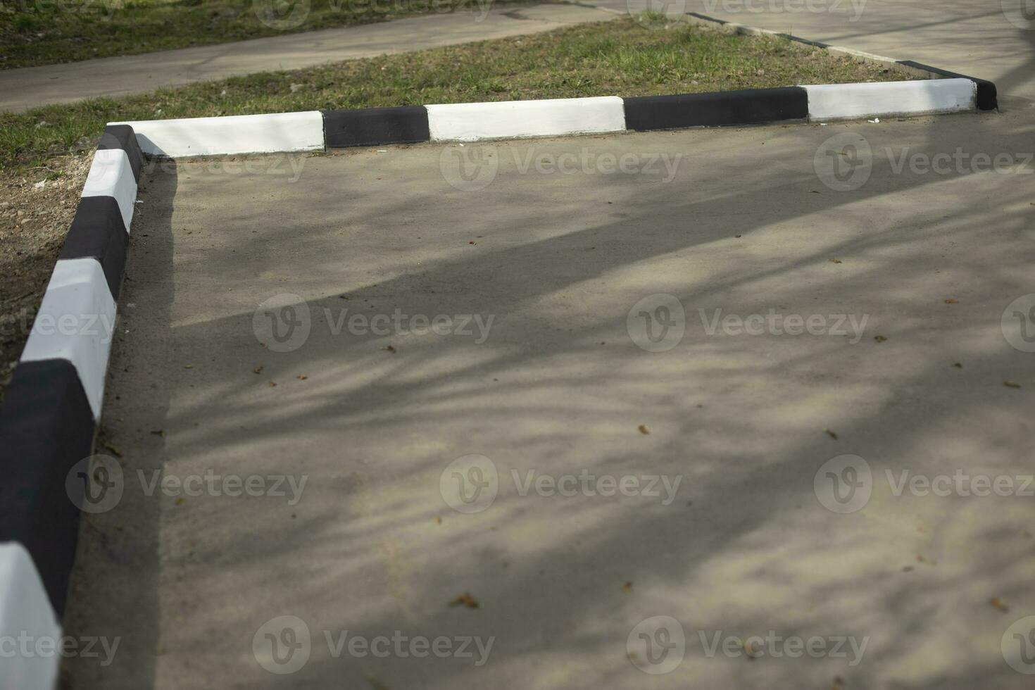 gemalt Grenzen. Parkplatz Einzelheiten. Transport Färbung. foto