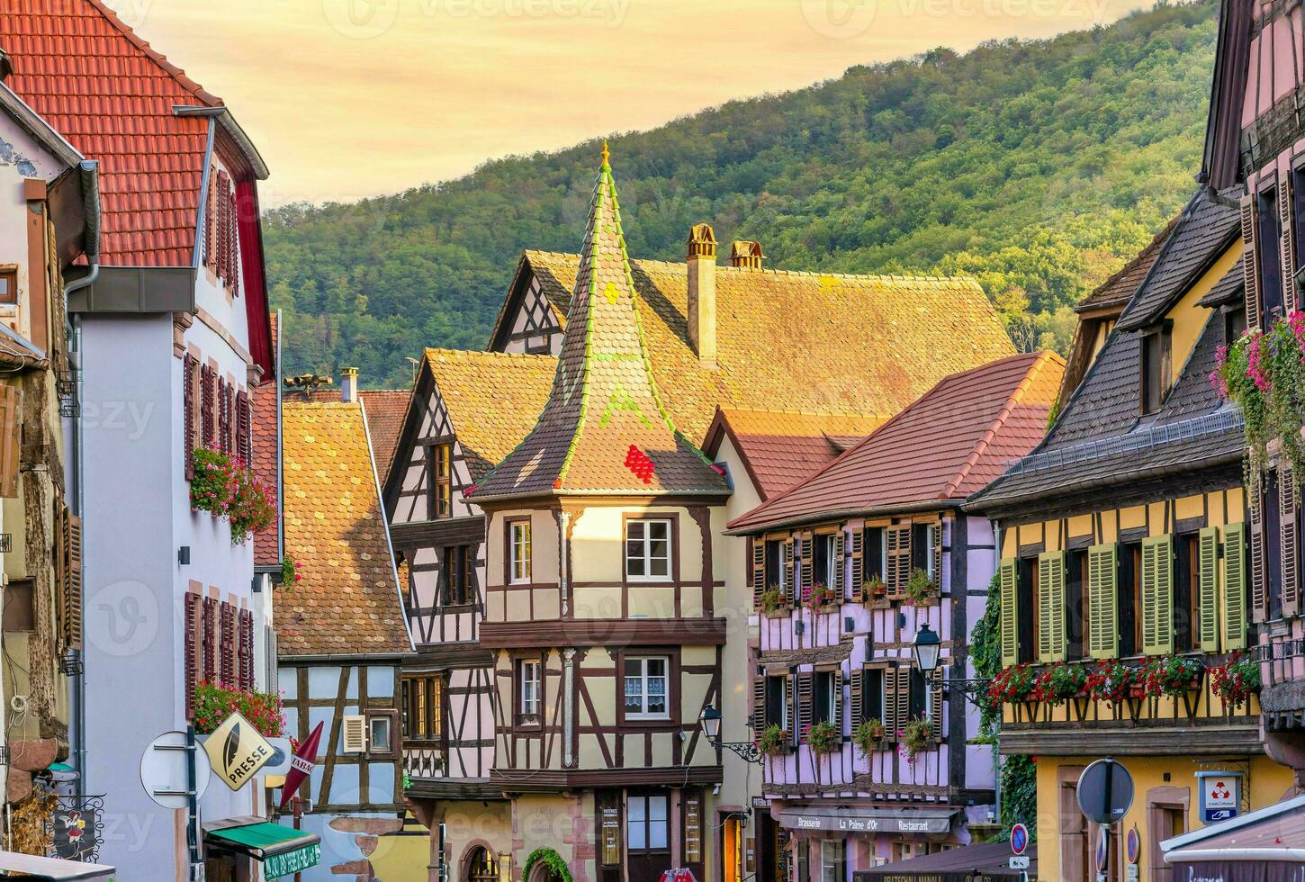 Landschaft von Elsass Region im Frankreich foto