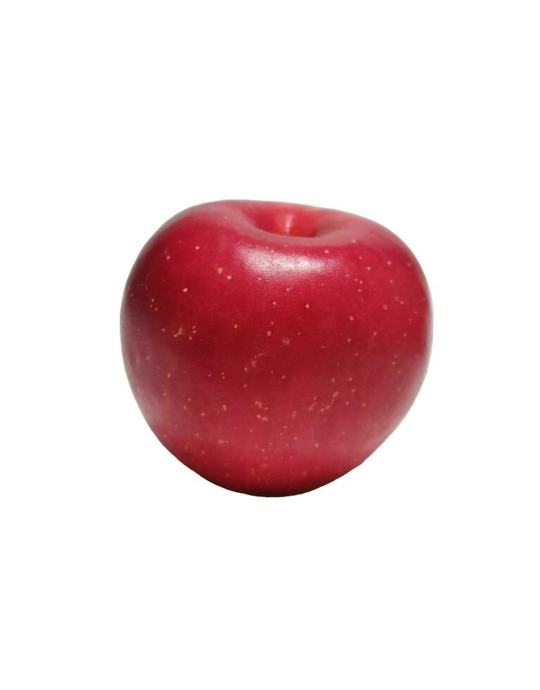 ein rot Apfel auf ein Weiß Hintergrund foto