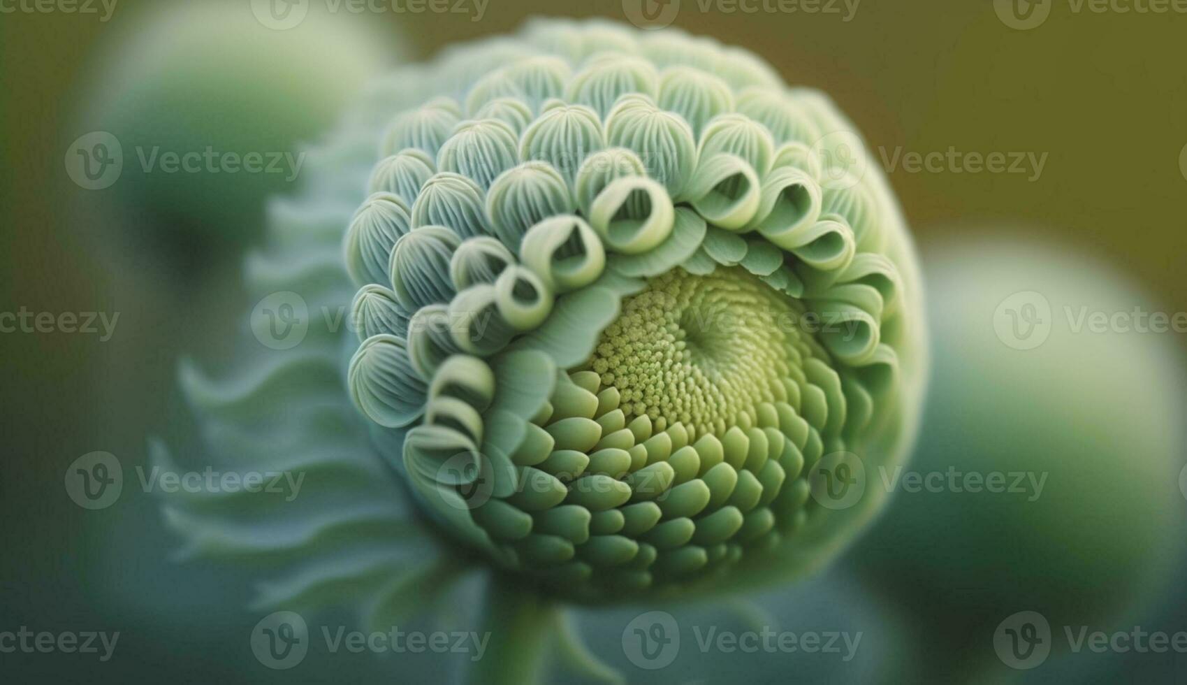 Grün Makro Pflanze Blatt Wasser- Leben Dekoration generiert durch ai foto