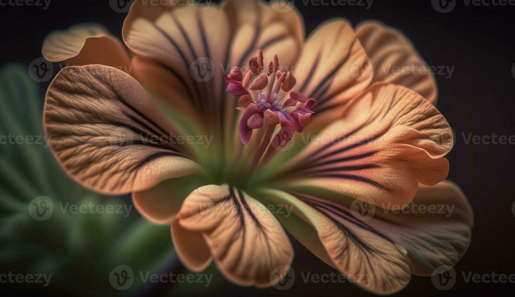 schließen oben von ein beschwingt Rosa Dahlie blühen generiert durch ai foto