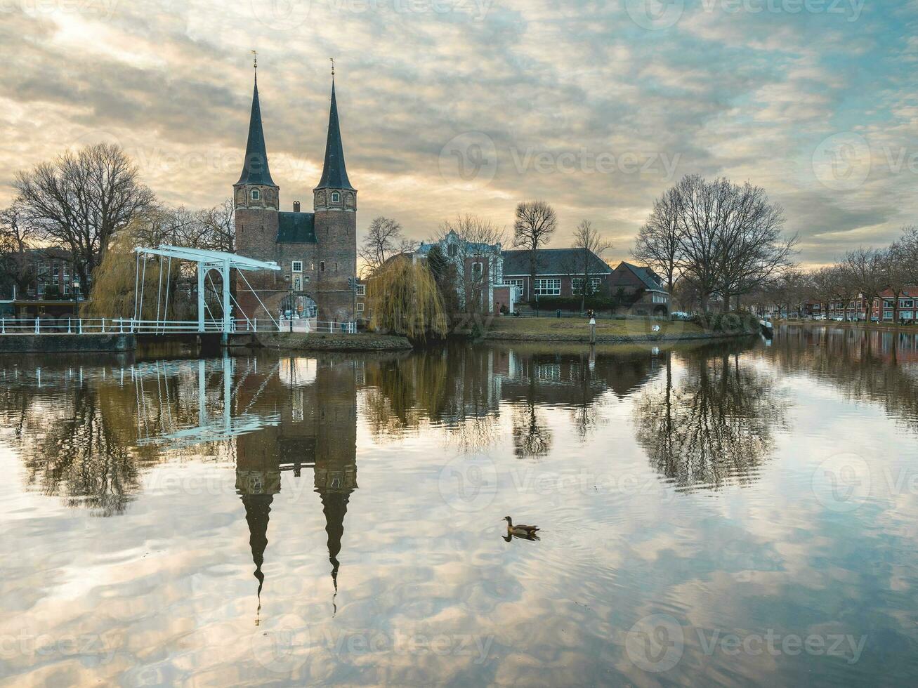 Oostpoort, alt historisch Gebäude beim delft, das Niederlande. foto