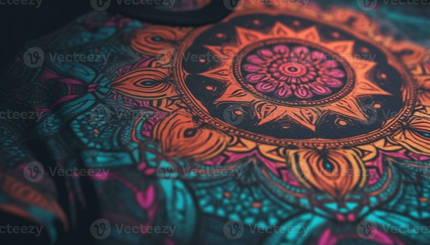 aufwendig Mandala symbolisiert Eleganz im einheimisch Kulturen generiert durch ai foto