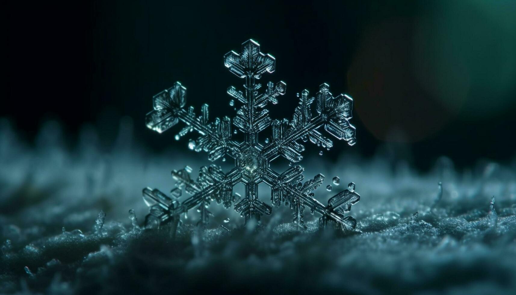 glänzend Schneeflocke gefroren im Zeit, Feier definiert generiert durch ai foto