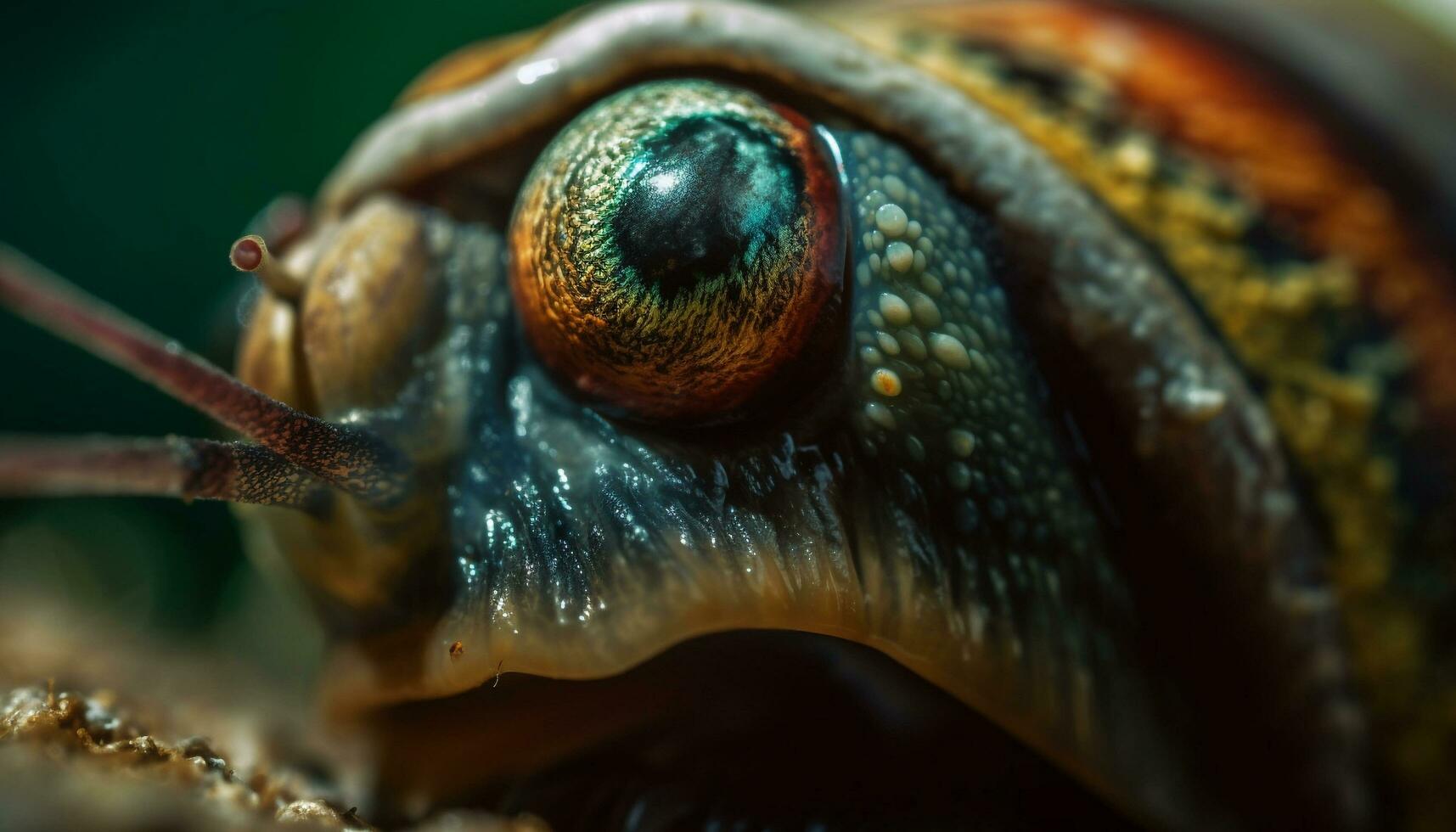 unter Wasser Gliederfüßer Schönheit gefangen im extrem schließen oben generiert durch ai foto