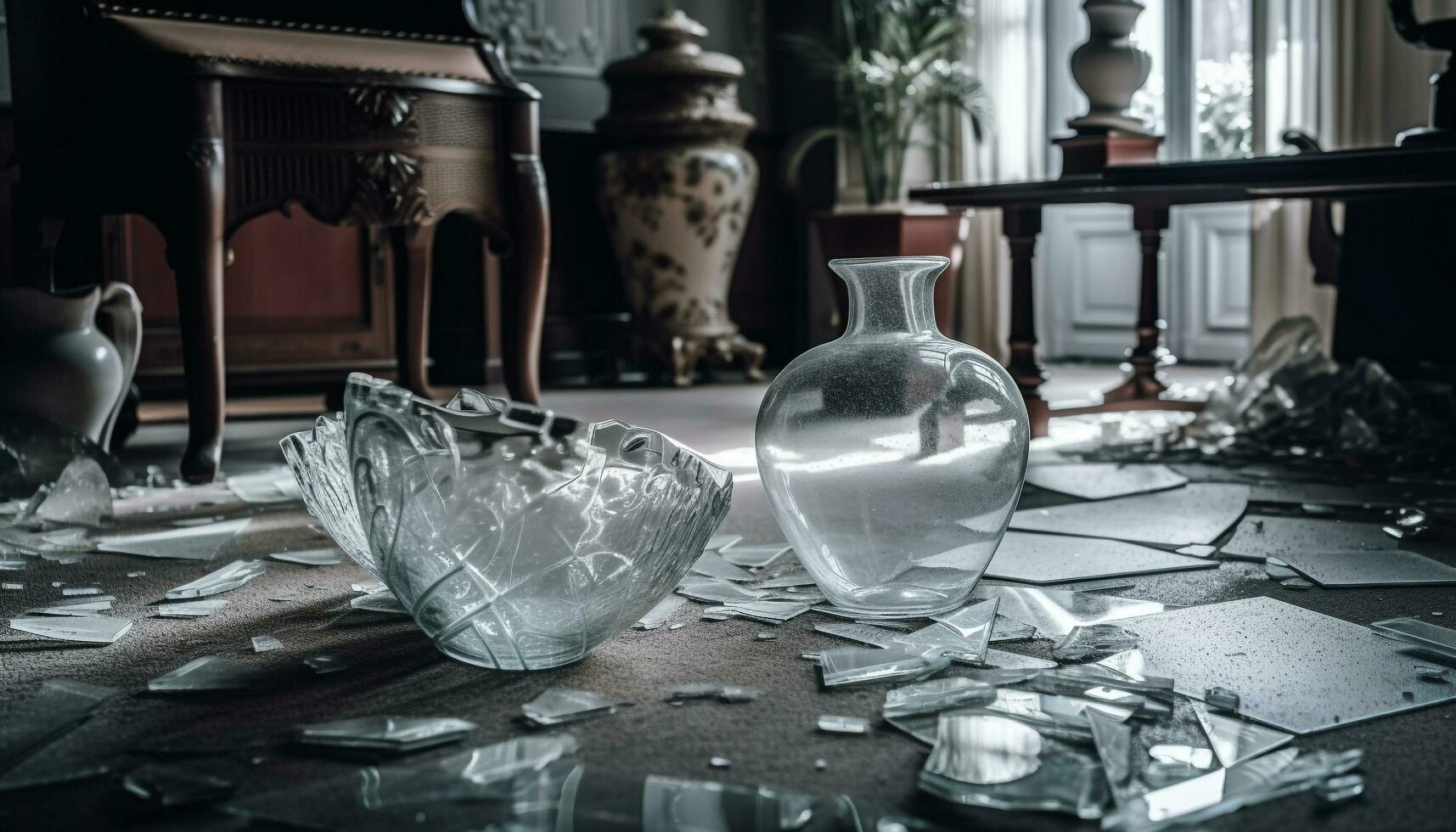 elegant Glaswaren Sammlung bringt Luxus zu Zuhause generiert durch ai foto