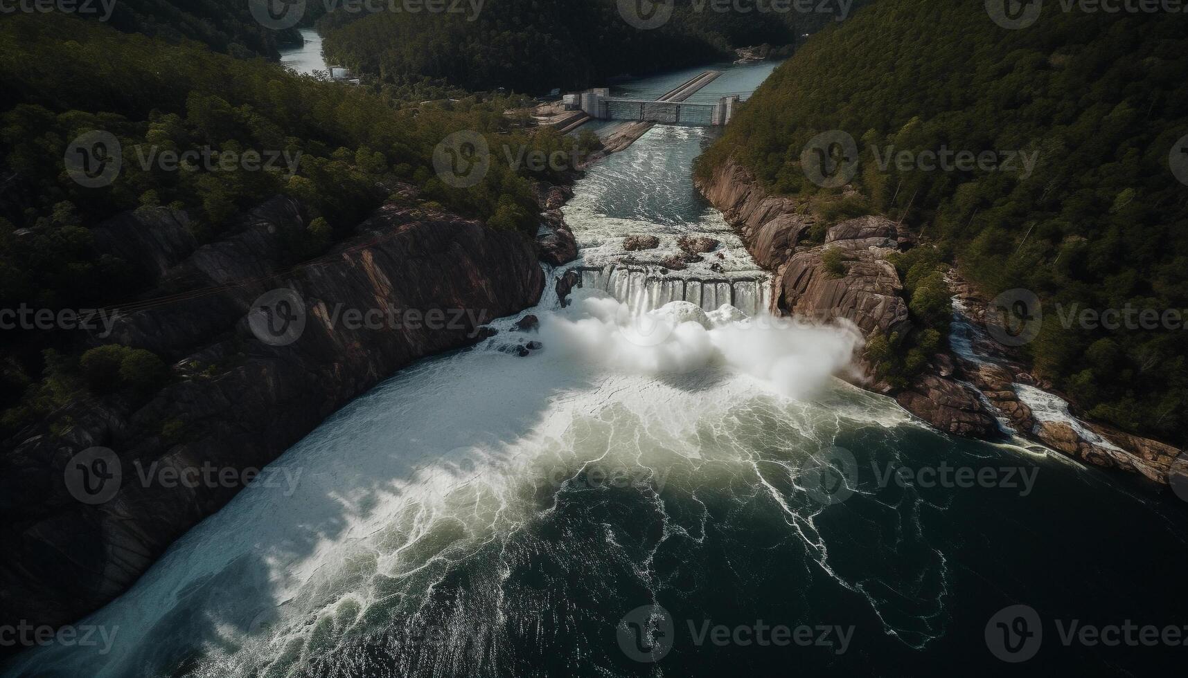 majestätisch Landschaft Wasserkraft Leistung Kraftstoffe Natur Schönheit generiert durch ai foto