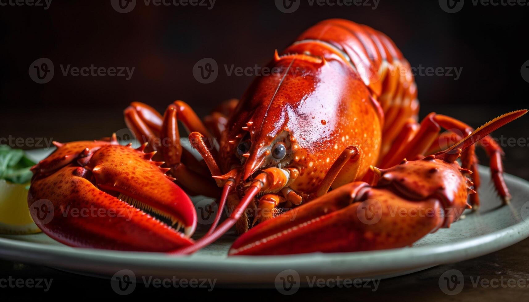 frisch Meeresfrüchte Mahlzeit auf hölzern Platte, gesund Vitalität generiert durch ai foto