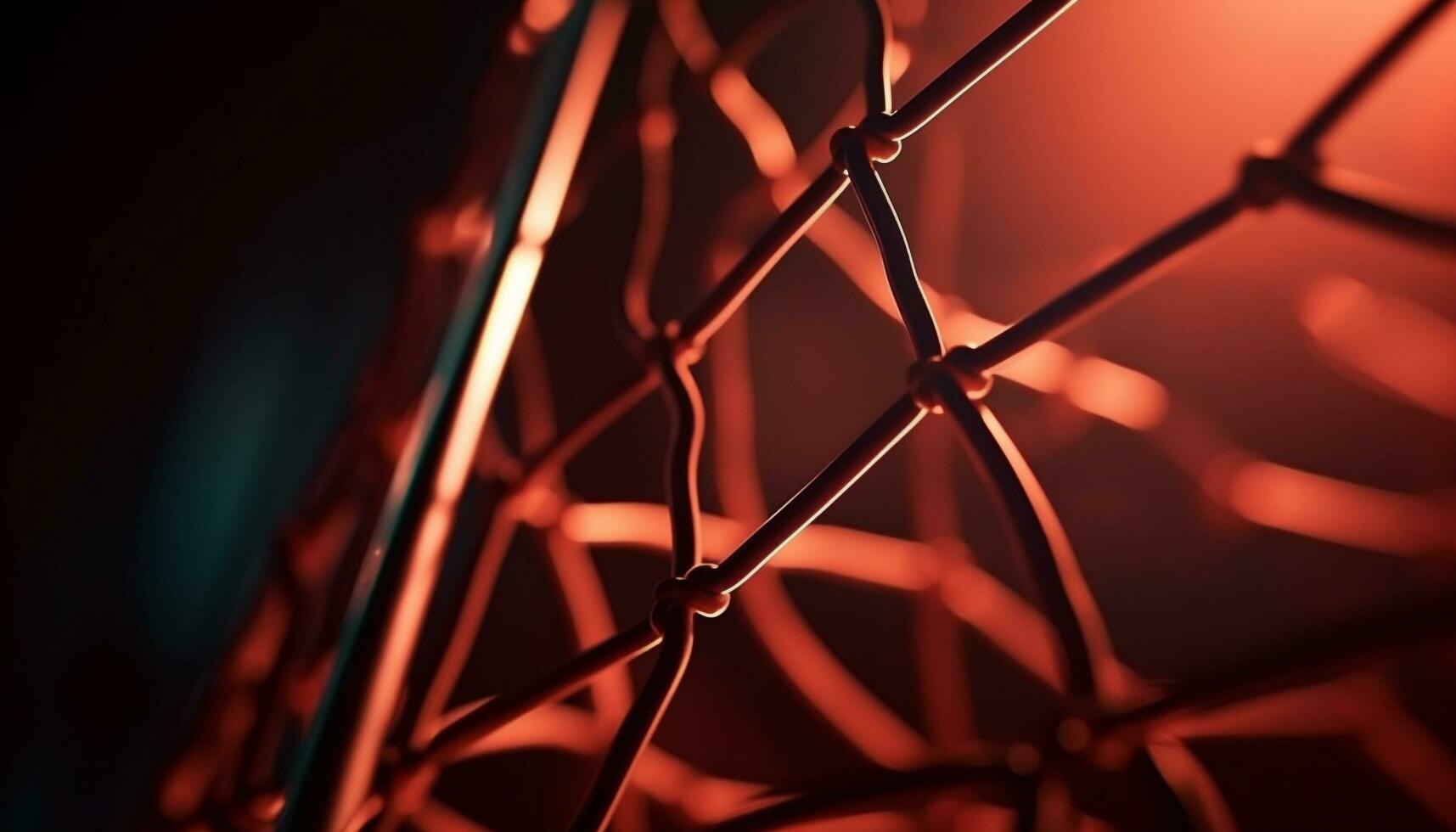 elektrisch abstrakt Draht Gitter leuchtet futuristisch Design generiert durch ai foto