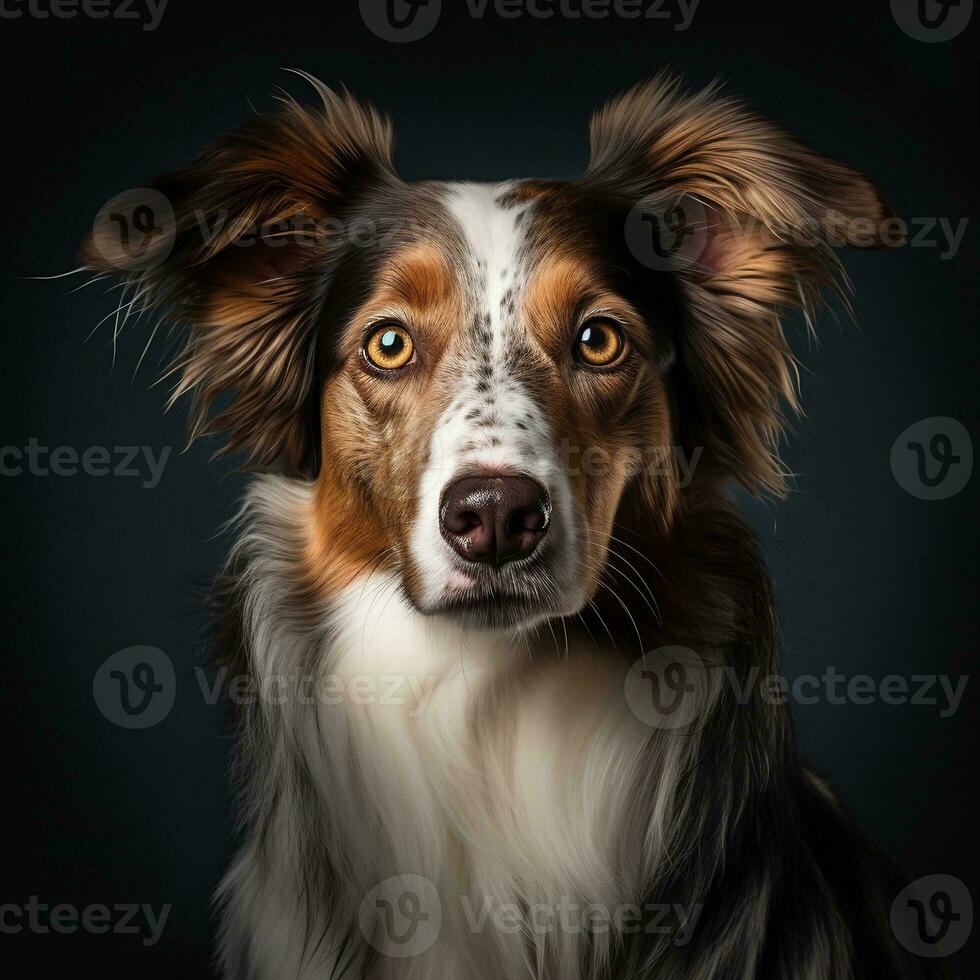 Hund Haustier Tier Hündchen Weiß Eckzahn Stammbaum Hündchen. Hund Essen Werbung, Ausstellungen. generativ ai foto