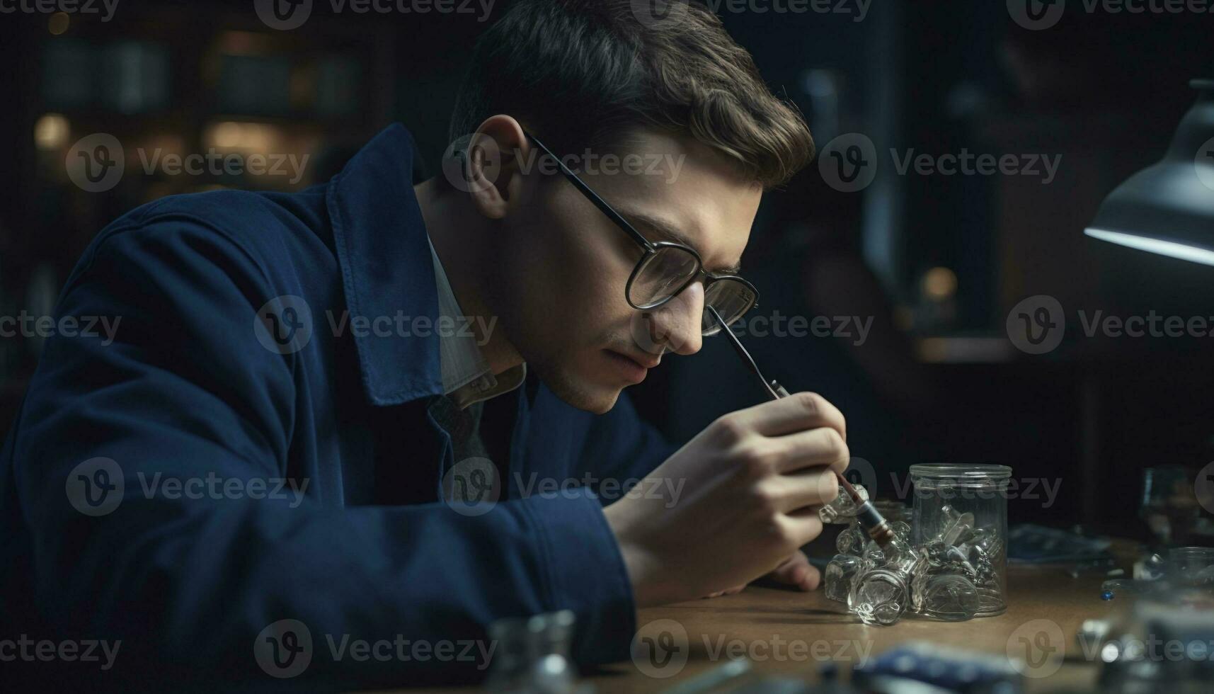 zuversichtlich jung Geschäftsmann halten Whiskey, Sitzung beim Bar im Nachtclub generiert durch ai foto