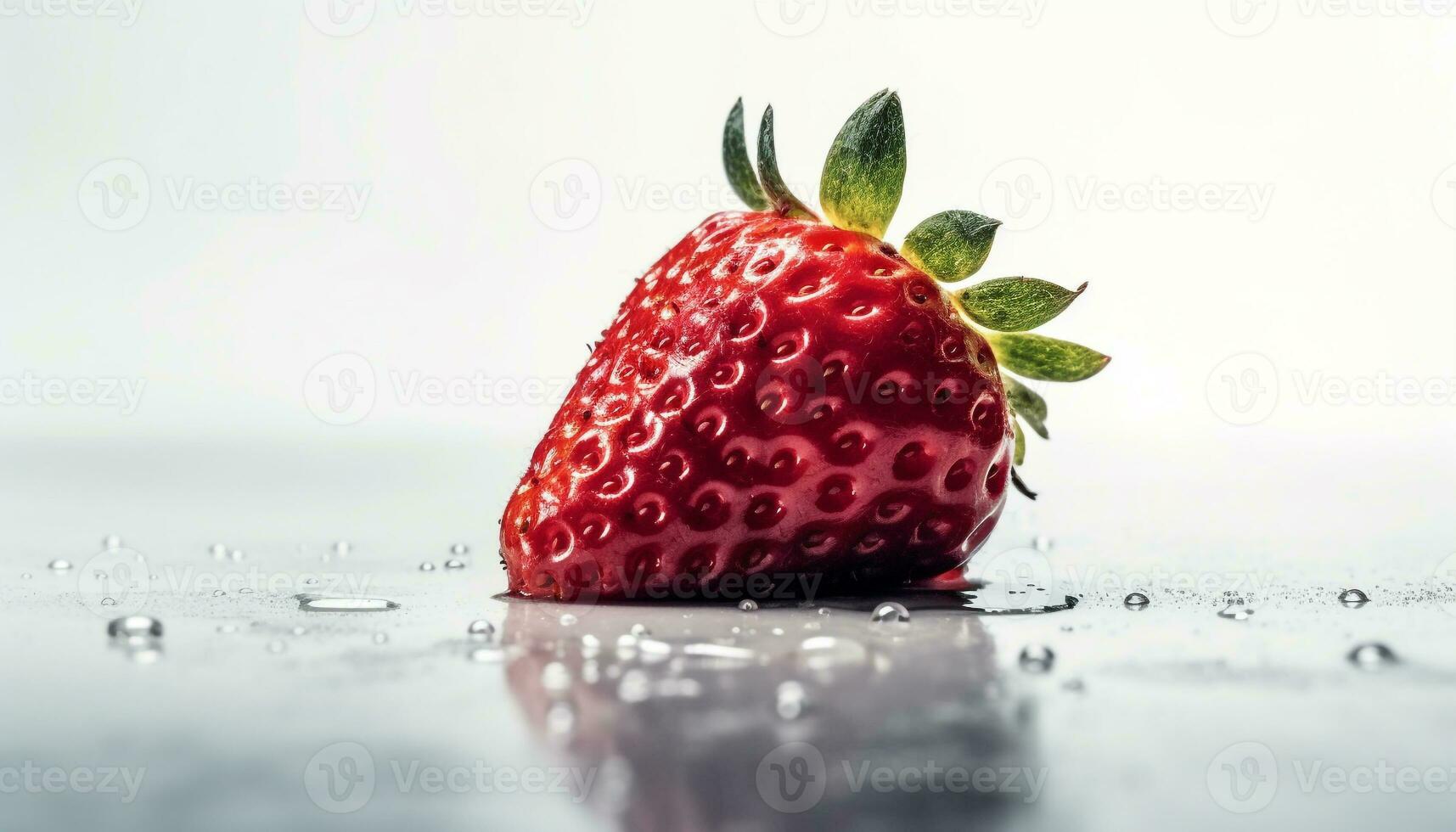 saftig Erdbeere Scheibe, frisch und reif, perfekt zum gesund Essen generiert durch ai foto