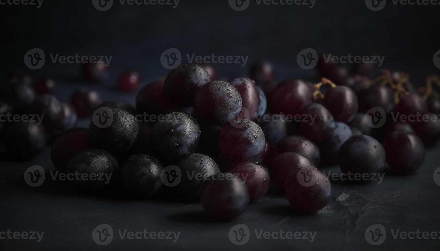 saftig Traube Trauben auf rustikal hölzern Tisch, perfekt Wein machen Zutat generiert durch ai foto