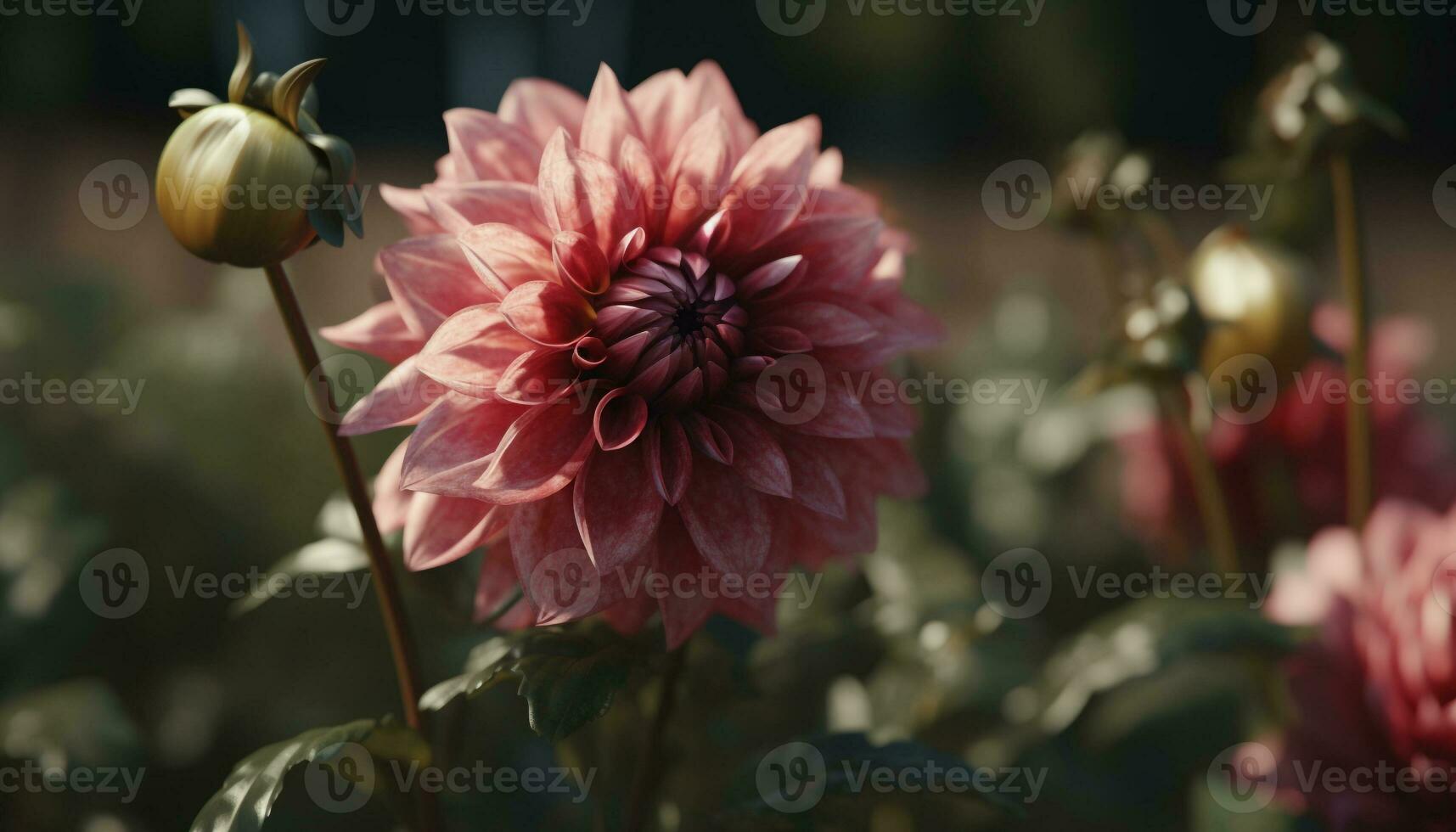 beschwingt Strauß Vitrinen Natur Schönheit im multi farbig Blumen- Dekoration generiert durch ai foto