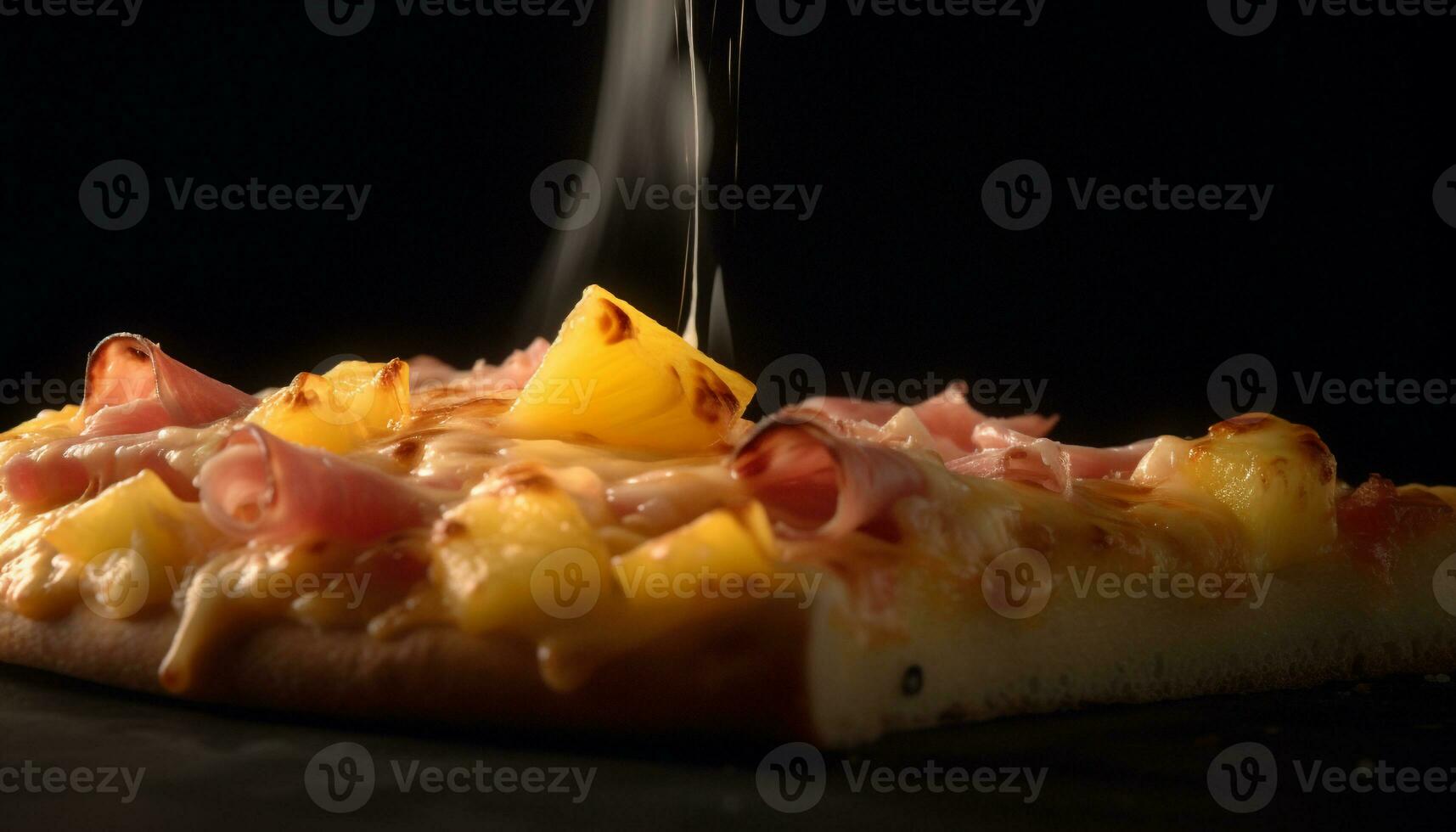 gegrillt Pizza Scheibe mit geschmolzen Mozzarella und Salami auf Teller generiert durch ai foto