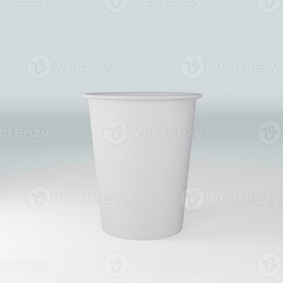Papier Tasse isoliert auf Weiß Hintergrund foto