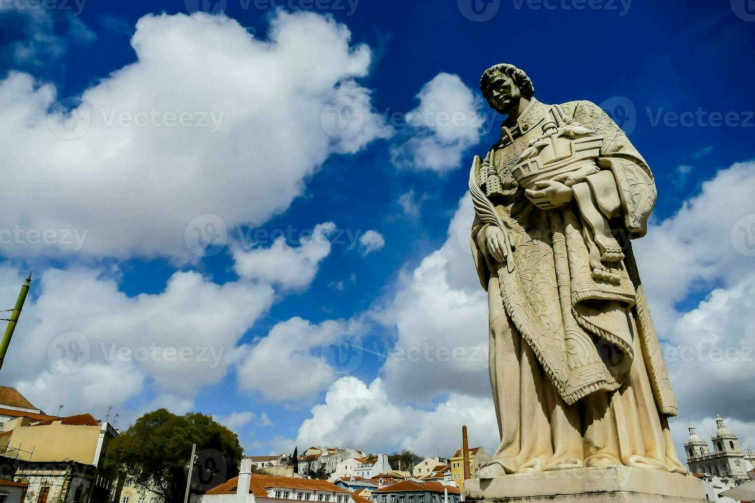 Aussicht mit Statue foto