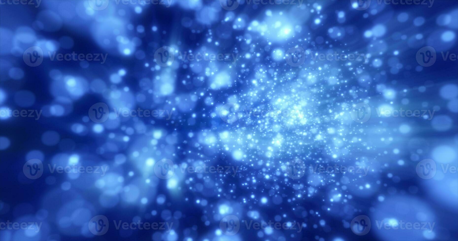 Blau Energie Partikel verschwommen Bokeh glühend hell abstrakt Hintergrund foto