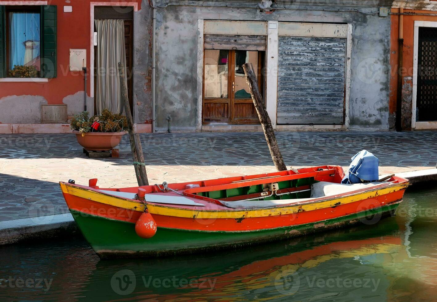 Motorboot im Burano foto