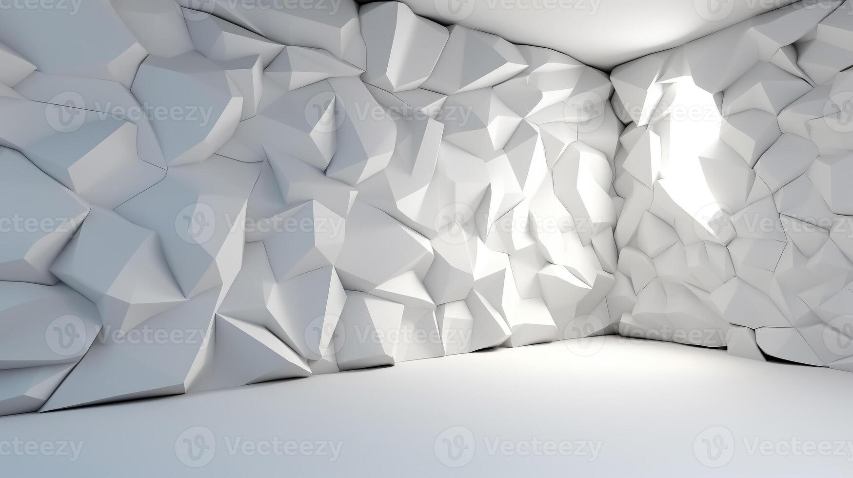 abstrakt Mauer Design mit geometrisch Formen. ai generiert foto