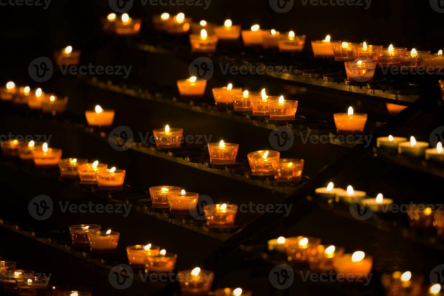 Orange Kirche Kerzen foto