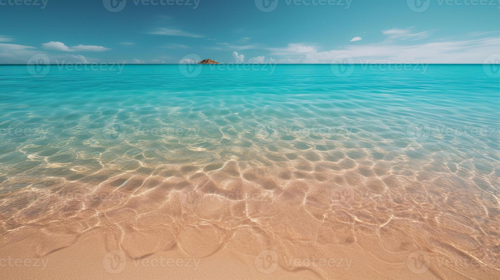 Seelandschaft Strand Hintergrund, generativ ai foto