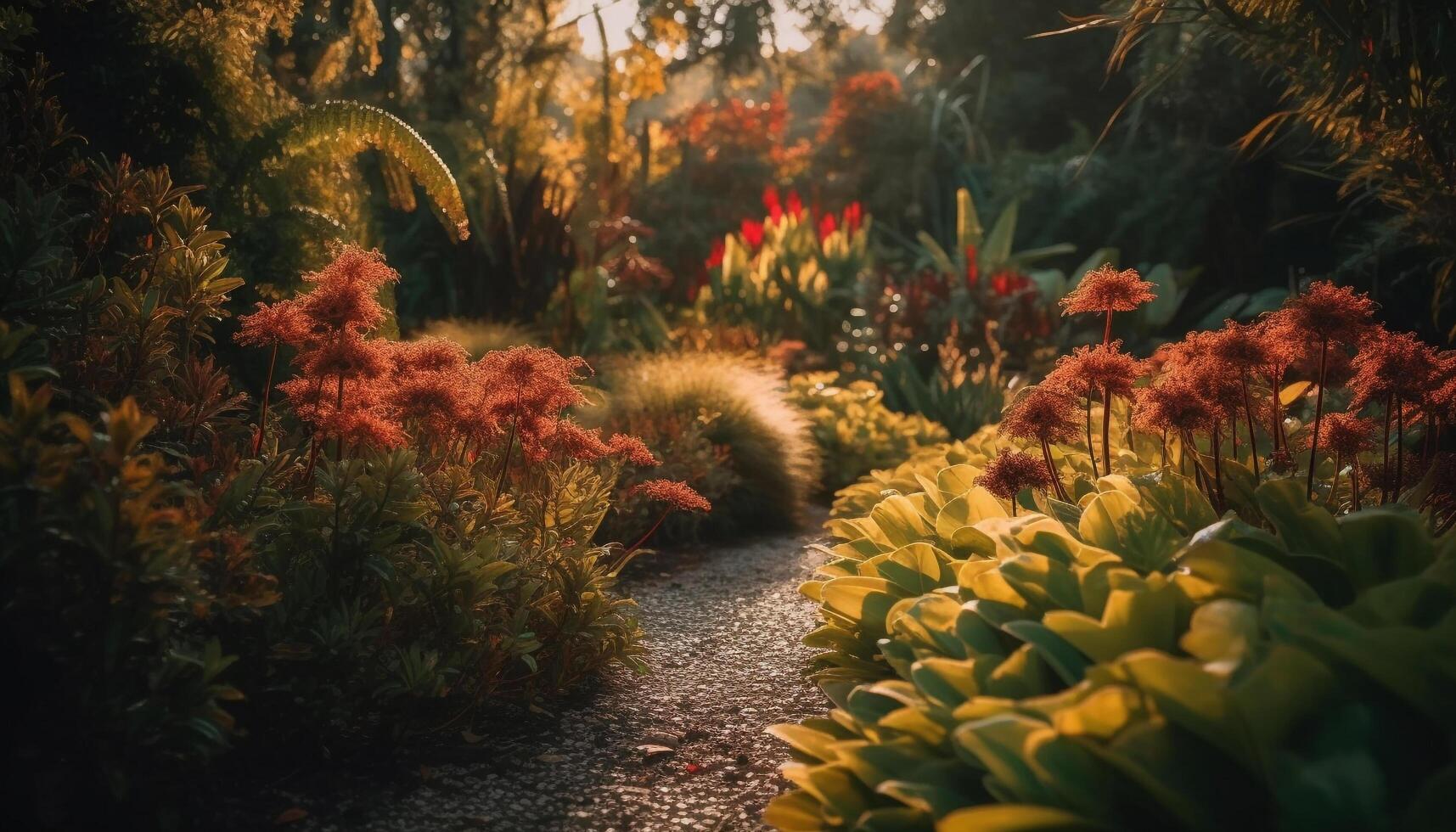 beschwingt Farben von Natur im Sommer- Wiese generiert durch ai foto